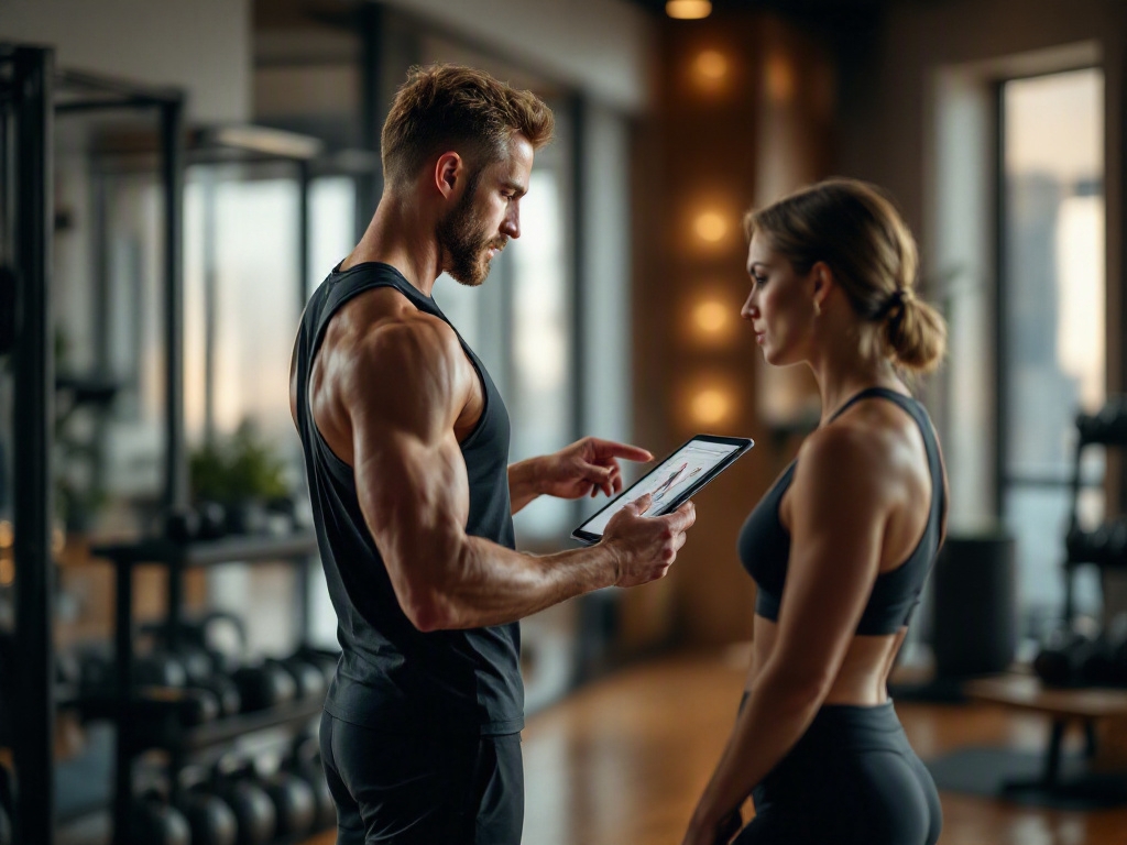 Empty fitness studio in Dubai with modern equipment