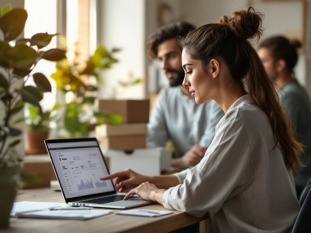 Ecommerce website on a laptop screen