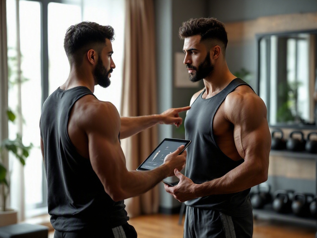 Modern gym in Dubai with empty treadmills and weights