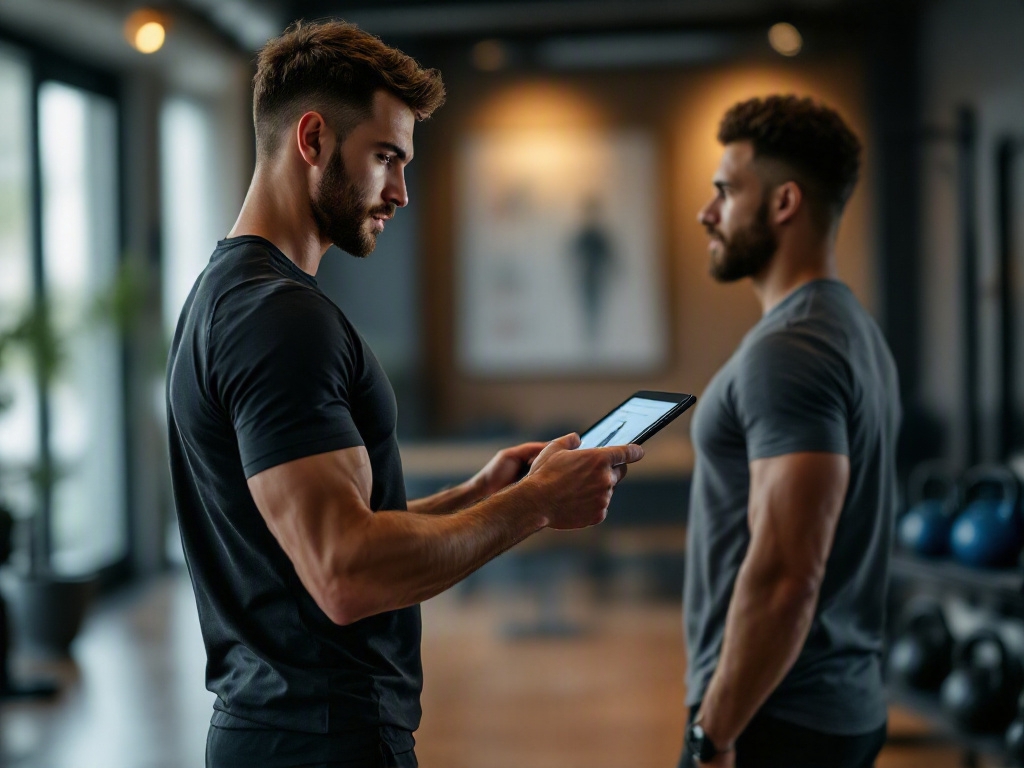Modern fitness studio in Dubai with empty treadmills and exercise equipment