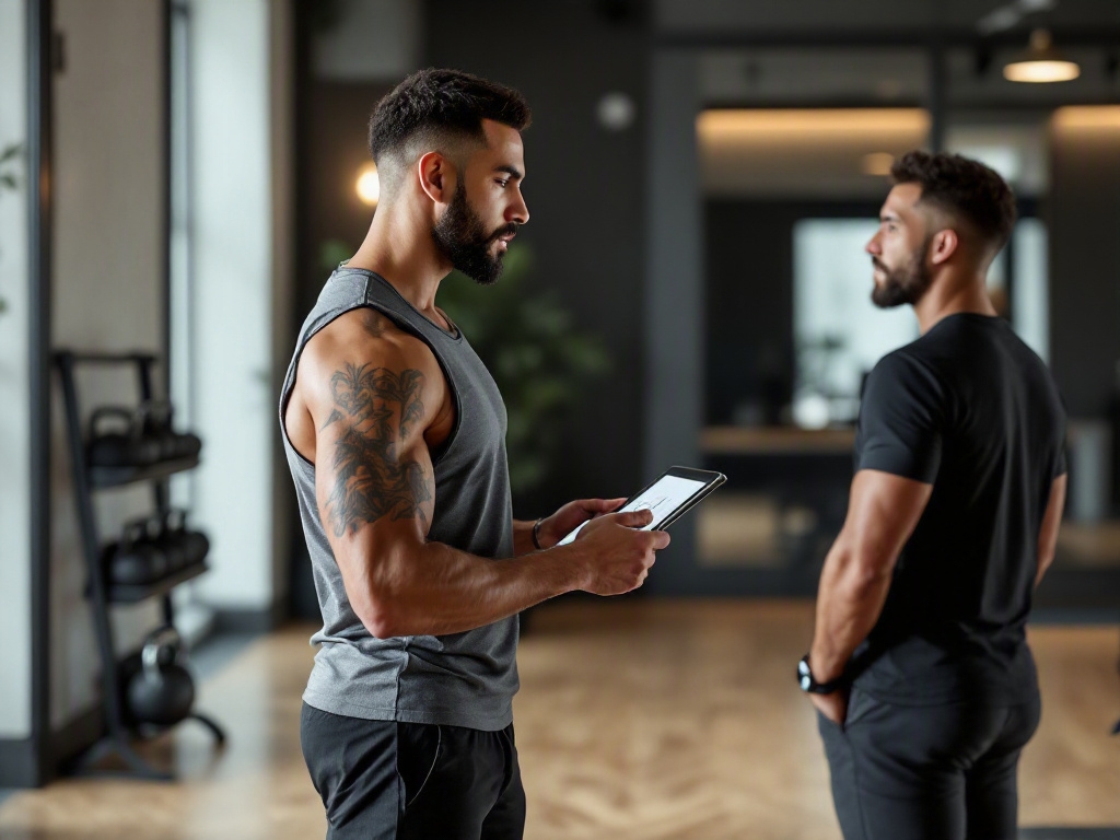 Modern fitness studio in Dubai with empty equipment and a clean interior