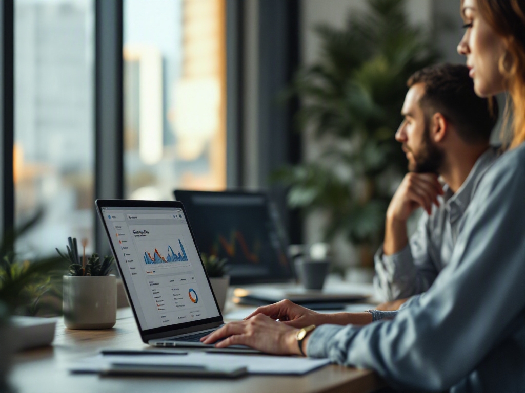 PPC ads dashboard with Dubai cityscape in the background