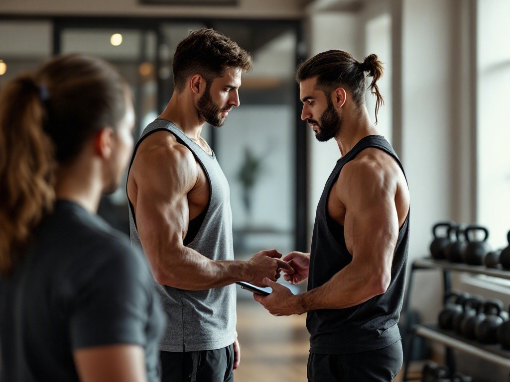 Empty fitness studio interior with modern equipment and sleek decor