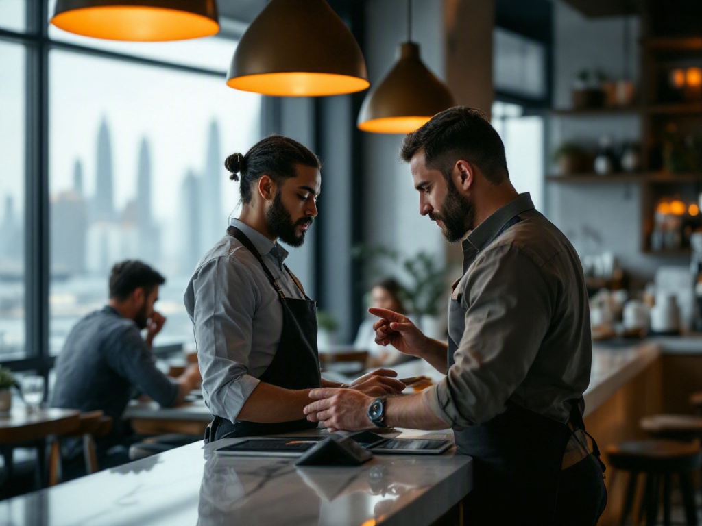 Restaurant interior in Dubai's DIFC area