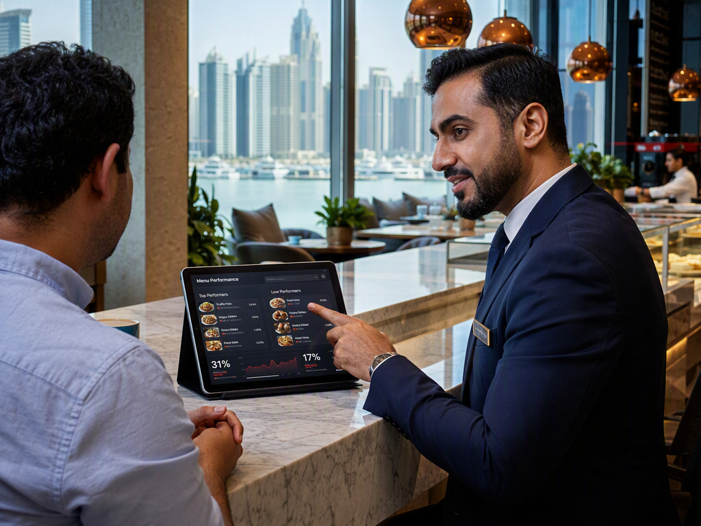 Modern restaurant interior in Dubai's DIFC area