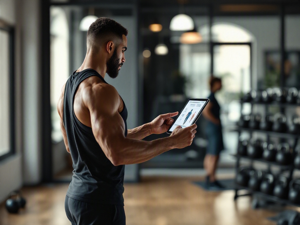 Modern fitness studio interior in Dubai