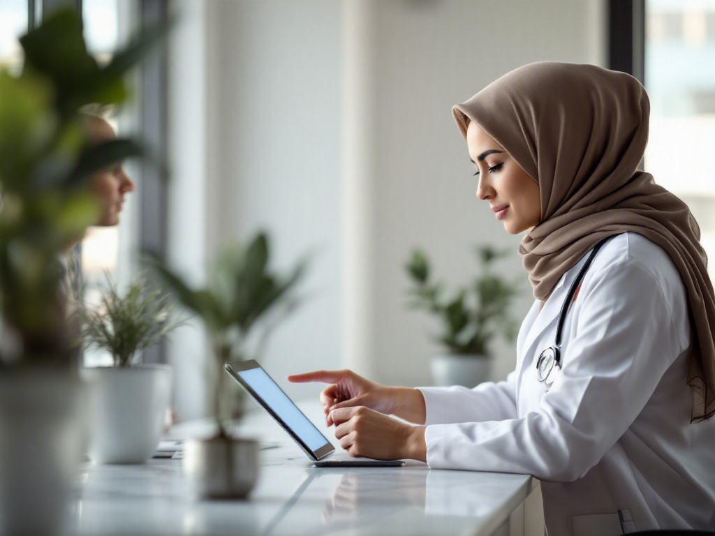 UAE clinic reception desk