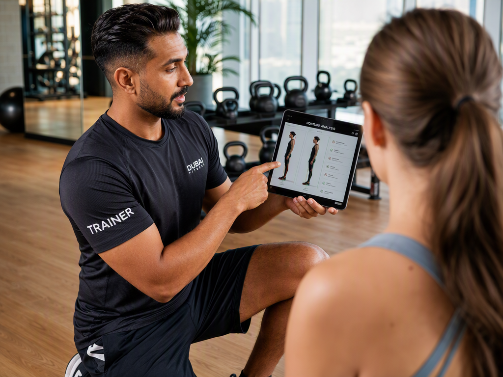 Modern fitness studio interior in Dubai's JLT area