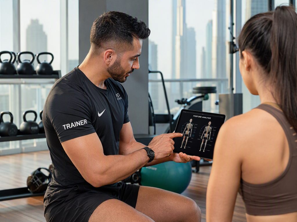 Modern fitness studio interior in Dubai