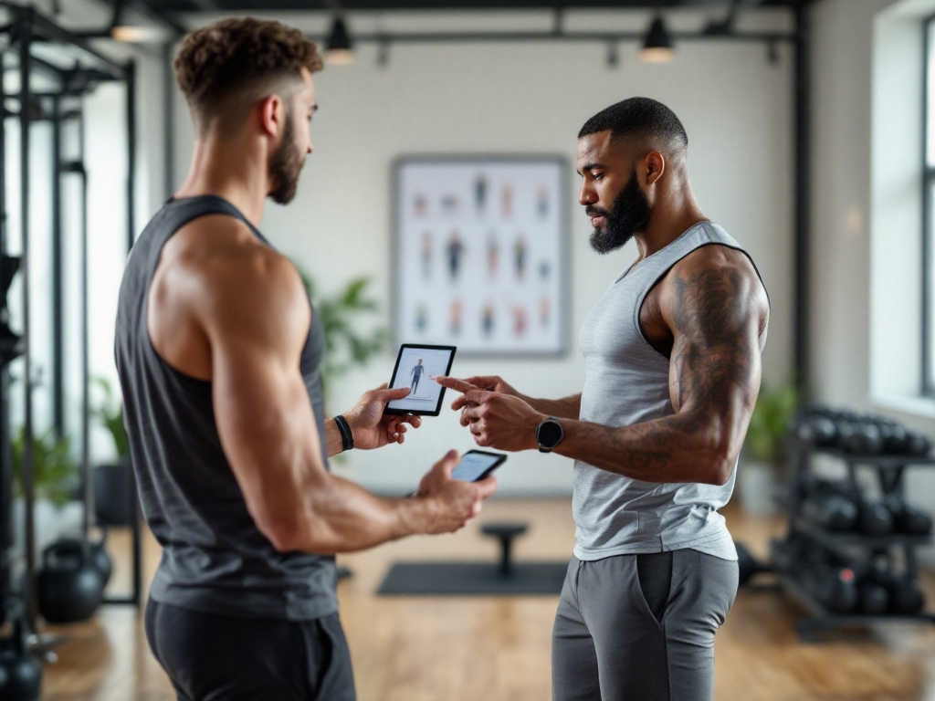 Modern fitness studio in Dubai with empty treadmills and weights