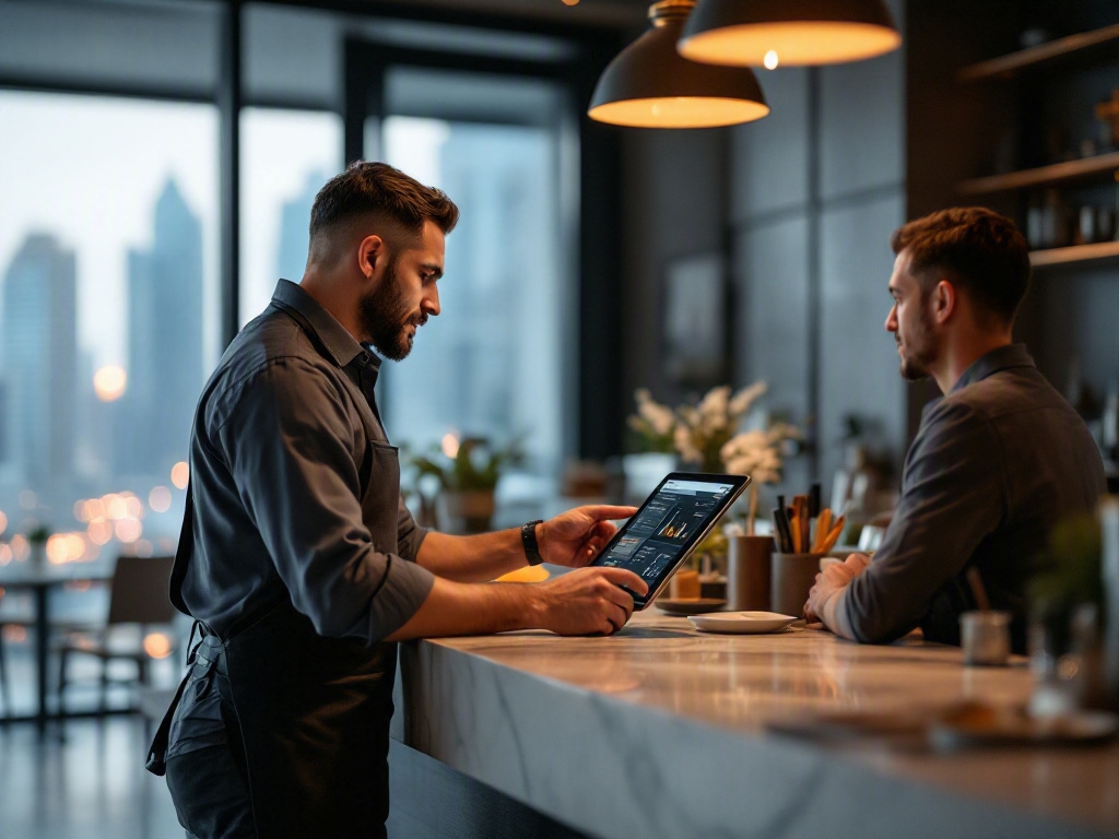 Modern restaurant interior in Dubai's Business Bay