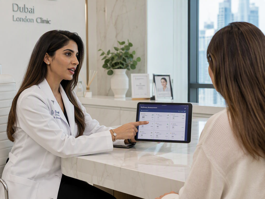Modern clinic reception in Dubai