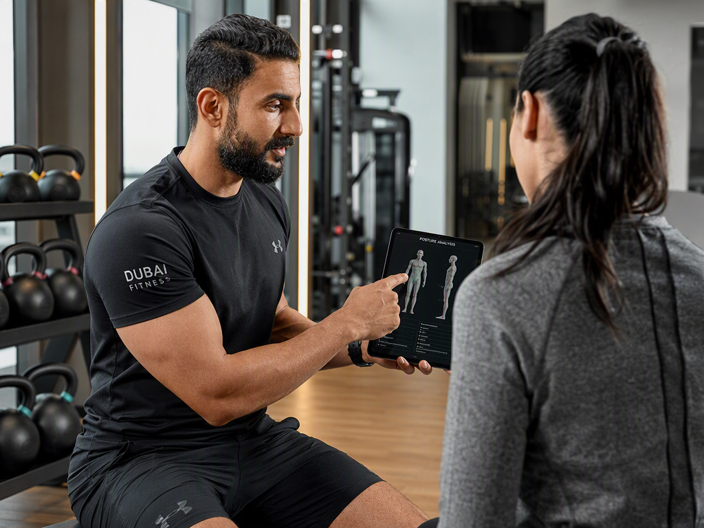 Modern fitness studio interior in Dubai